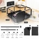 preview thumbnail 3 of 4, Infant 50"x50" 4-Panel Baby Playpen Foldable Playard with Basketball Hoop Black