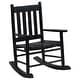 preview thumbnail 34 of 38, Youth Rocking Chair with Brown/White/Black Slat for patio kids bedroom Black
