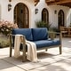 preview thumbnail 135 of 195, Outdoor Teak Solid Wood Patio Furniture Set Loveseat Armchair Table Collection