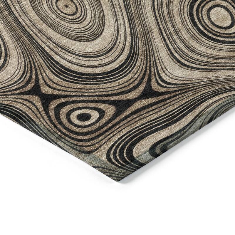 HomeRoots Geometric Transitional Rectangle Outdoor Rug