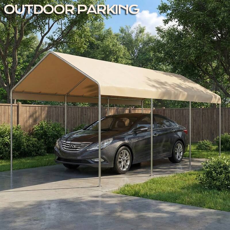 Aoodor 10 x 20 FT Carport Replacement Canopy Cover