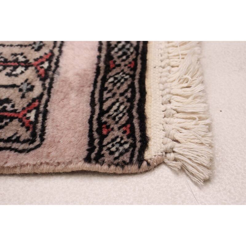 ECARPETGALLERY Hand-knotted Finest Peshawar Bokhara Beige Wool Rug - 2'7 x 19'2