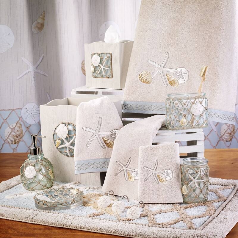 Avanti Seaglass 4 Pc Bath Accessory Set Multicolor Bed Bath