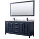 Option Dark Blue / White Carrara Marble Top / Matte Black