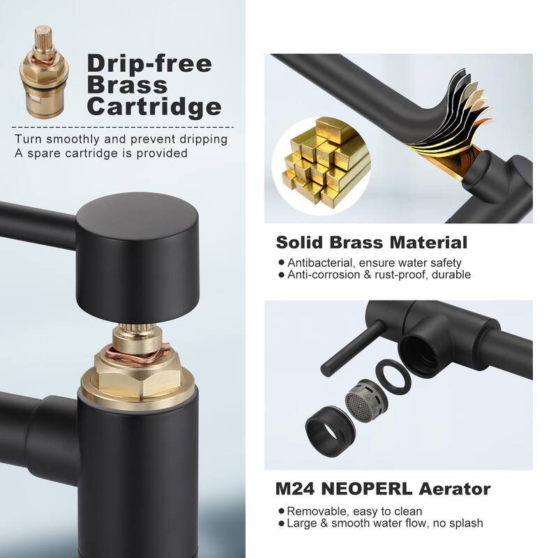 WOWOW Deck Mounted Pot Filler Folding Faucet