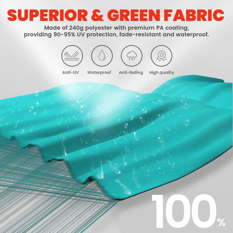 12ft×12ft Square Double Top Outdoor Offset Umbrella Cantilever Patio Umbrella With 360 Degree Rotation