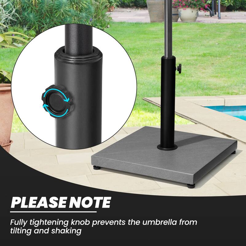 42lbs Outdoor Square Concrete Free Standing Patio Market Umbrella Base