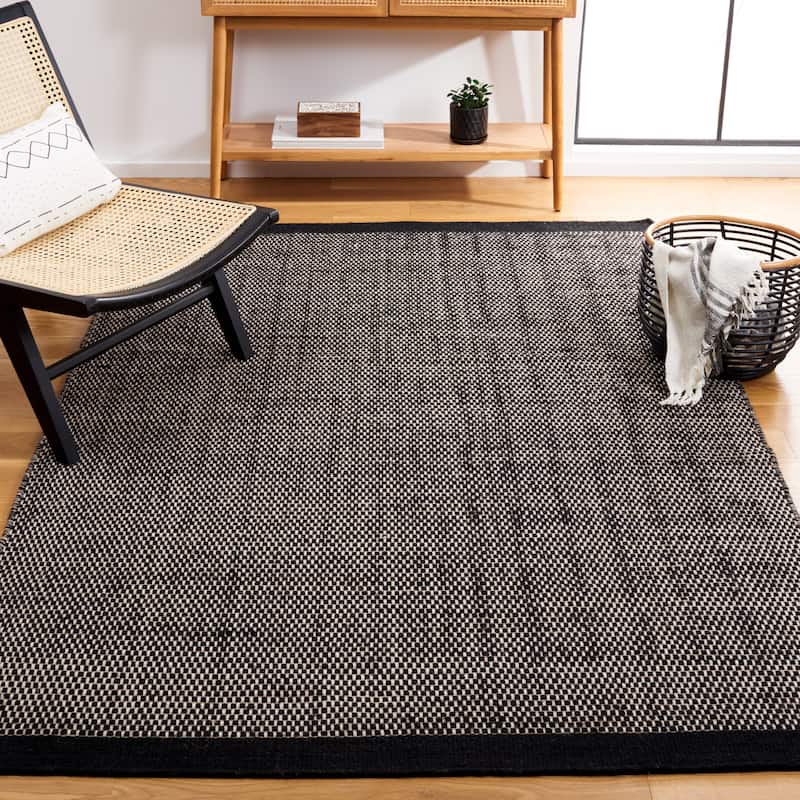 SAFAVIEH Handmade Vermont Raimonda Wool Rug - 9' x 12' - Black - Rectangle