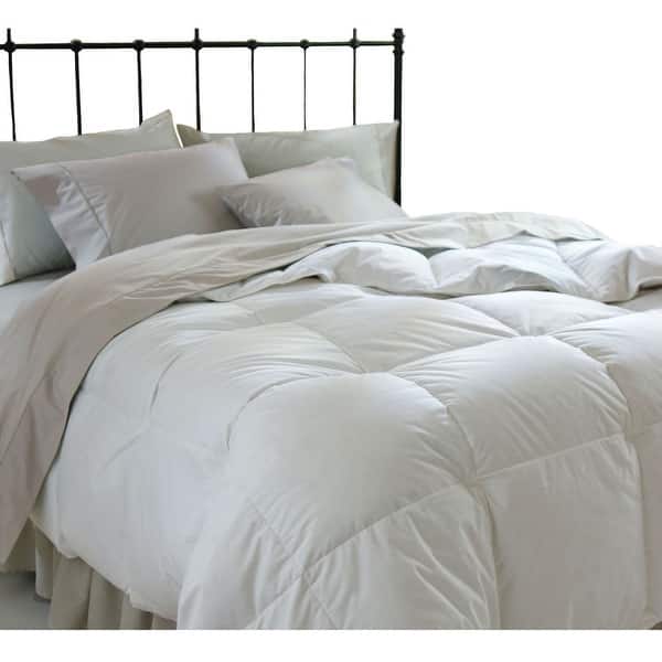 King size Down Alternative Comforter in White Microfiber - Bed Bath ...