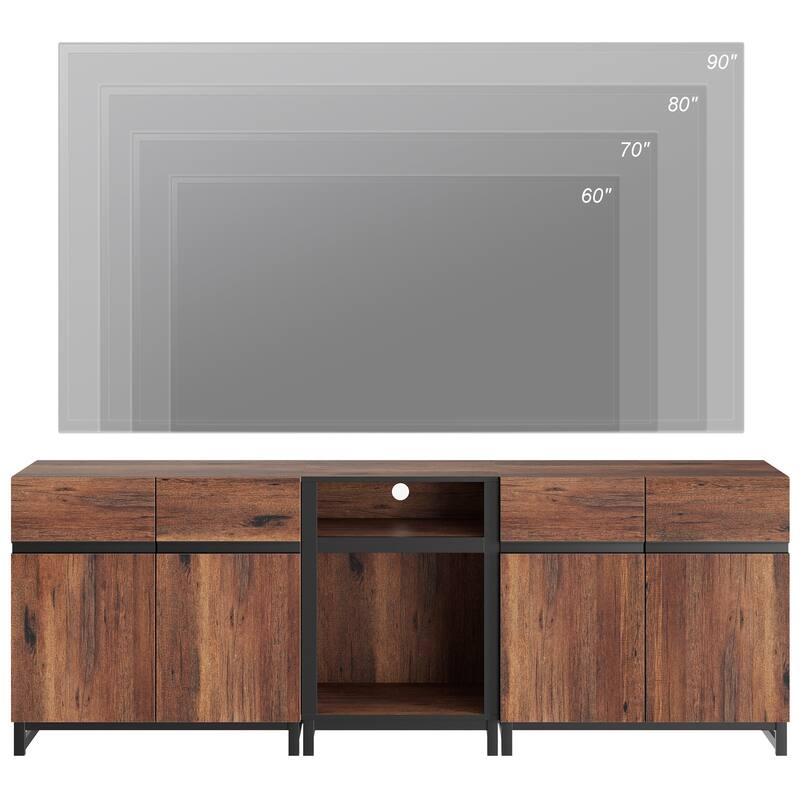 WAMPAT TV Stand for TVs up to 90 inch