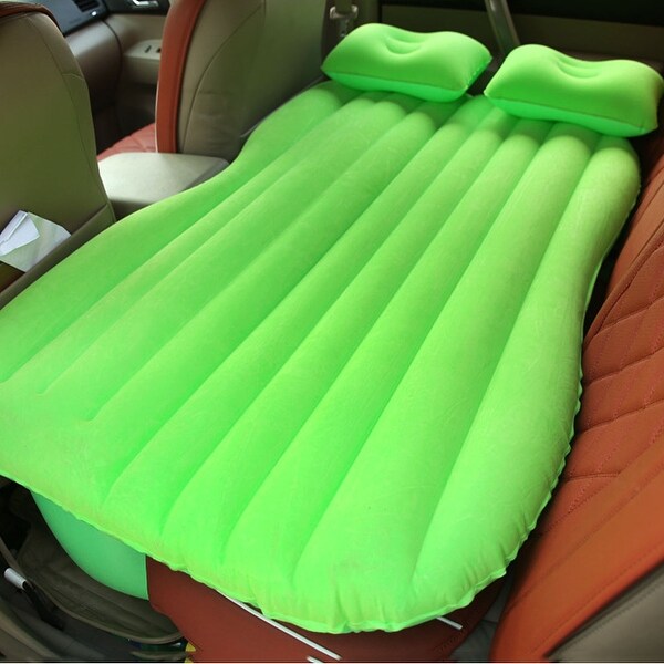 Car Air Mattress Travel Bed Flocking Inflatable Cushion Seat Car Bed For Camping
