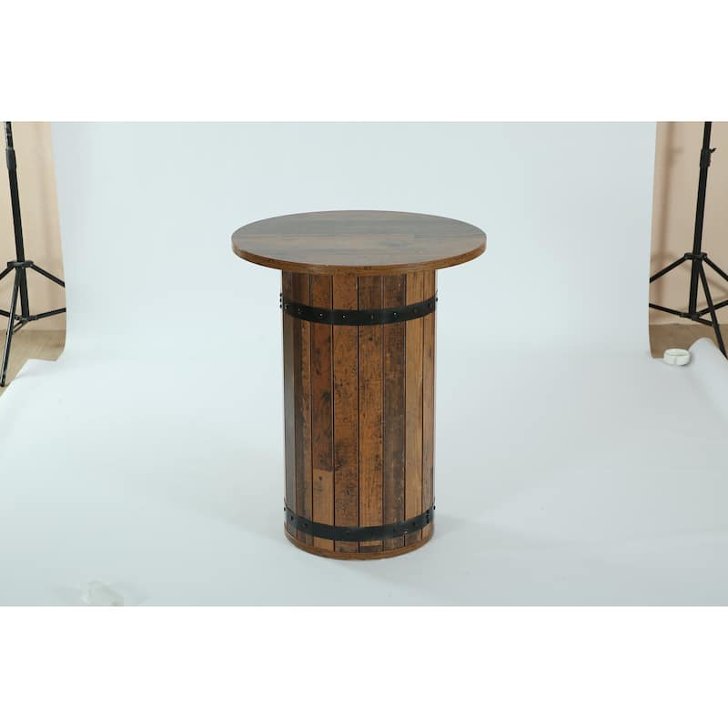 39.4 Inch Bar Height, Round Bar Table, Bistro Pub Table for Kitchen