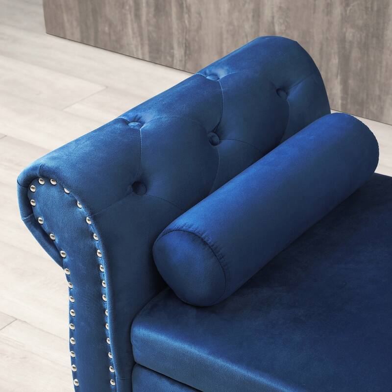 63" Velvet Multifunctional Storage Bench
