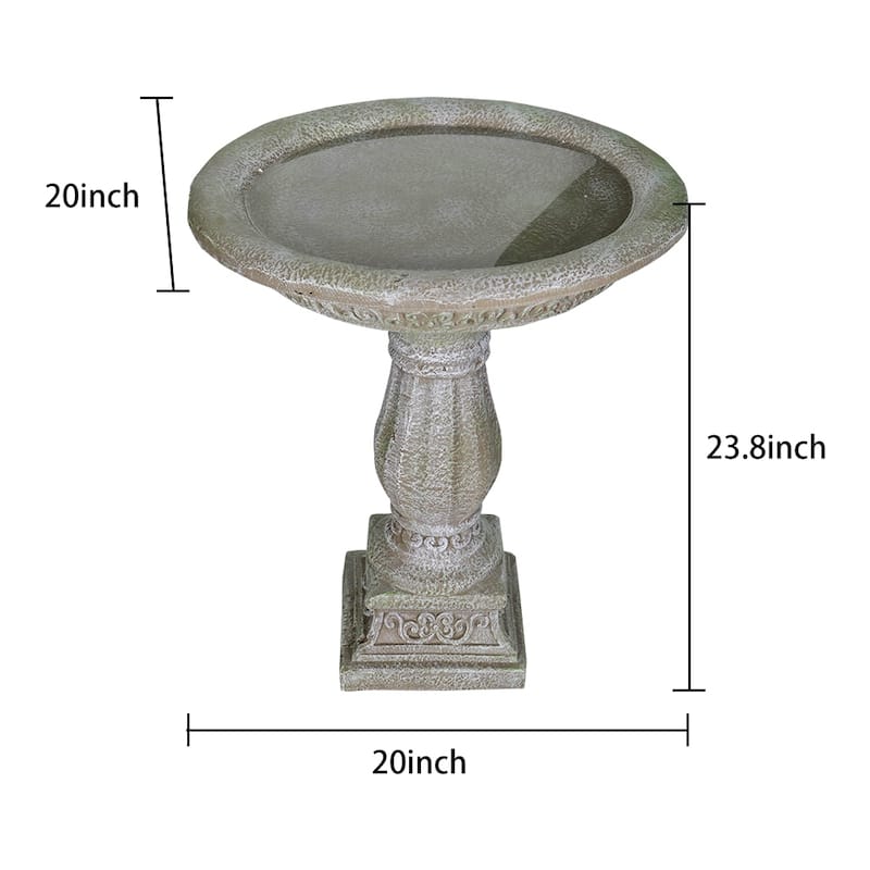 Antique Pedestal Bird Bath, Concrete Bird Baths for Garden Yard Decor