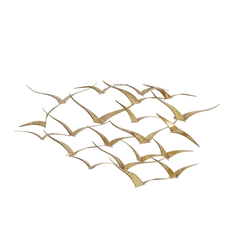 Metal Bird Sleek Flying Home Wall Decor - Gold, Black, Brown, Blue, Silver - Roche River Decor