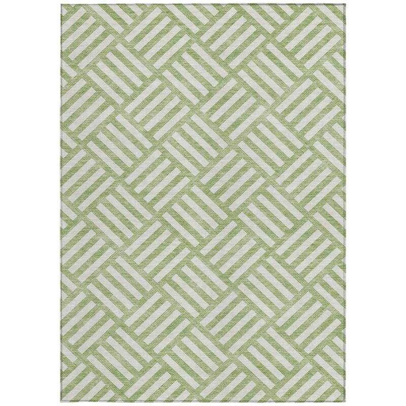 HomeRoots Geometric Transitional Rectangle Outdoor Rug