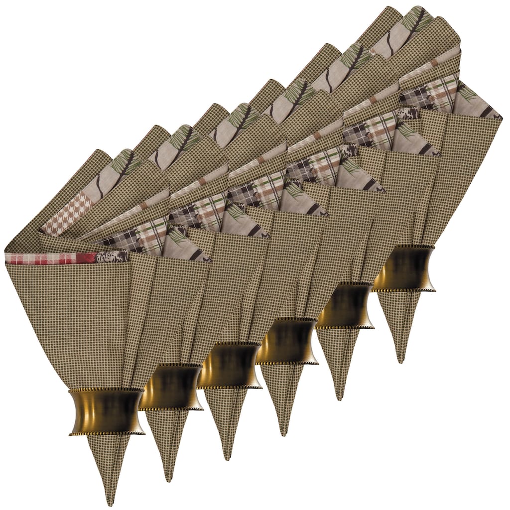 Caleb Reversible Napkin Set of 6 - 20"x20"