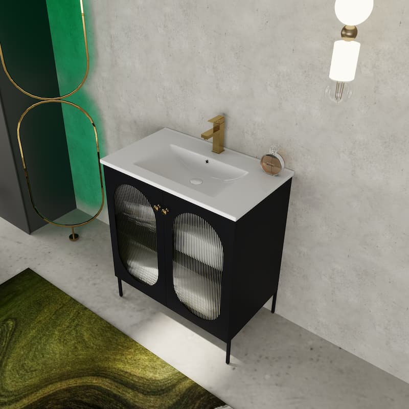 30 Inch Freestanding Bathroom Vanity With Ceramic SInk