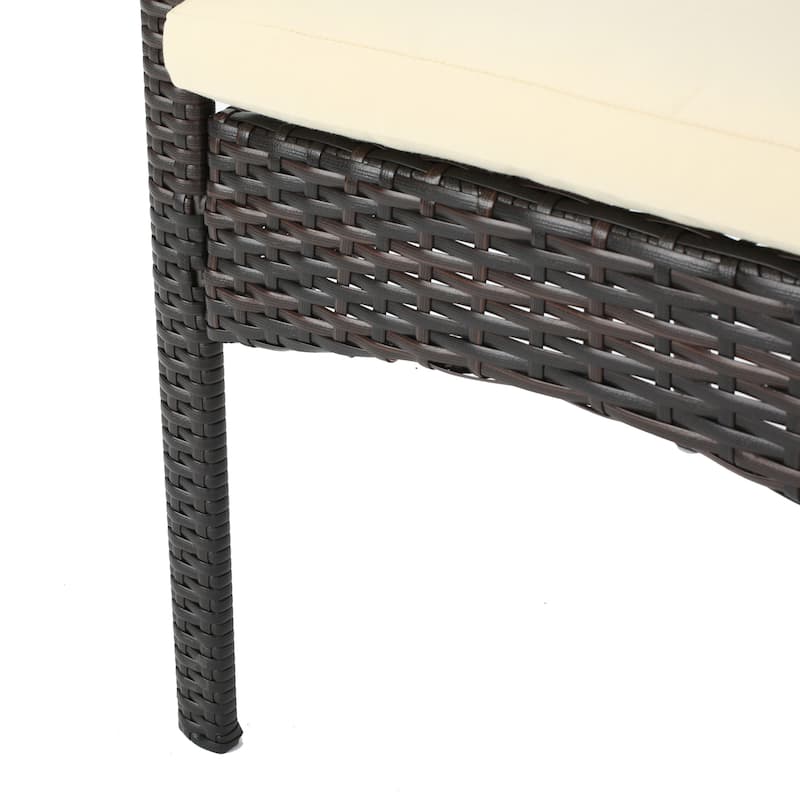 Ashworth Outdoor 7-piece Rectangular Wicker Aluminum Dining Set with Cushions by Christopher Knight Home