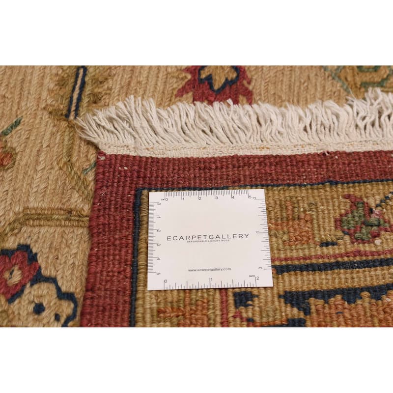 ECARPETGALLERY Flat-Weave Lahor Finest Beige Wool Tapestry Kilim - 6'0 x 8'4