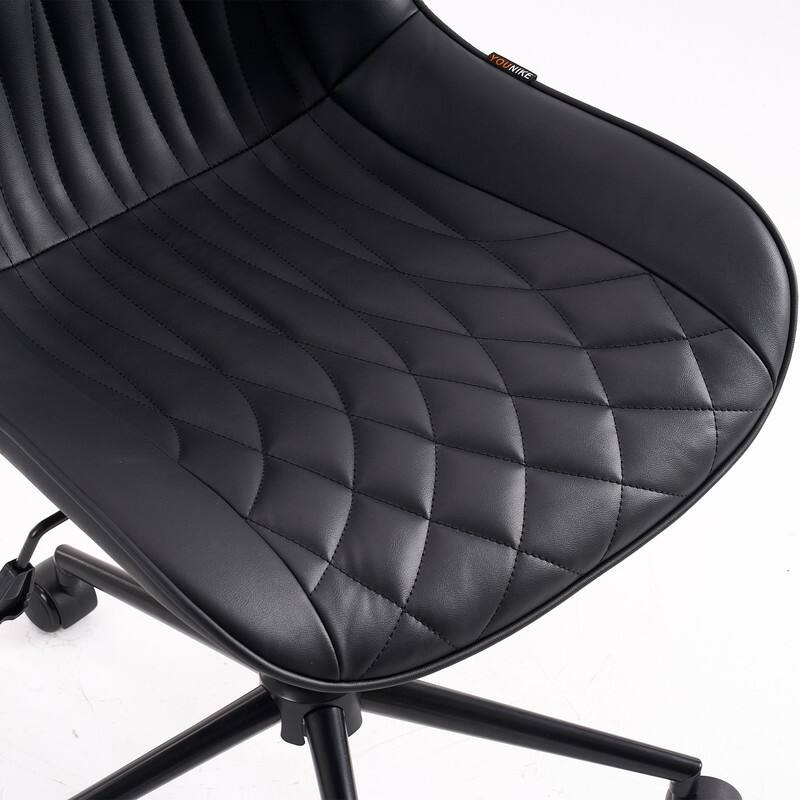 Modern Office Chair, Leather Swivel Office Chair for Home Office