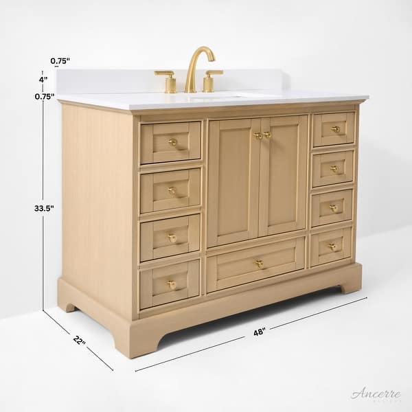 dimension image slide 0 of 25, Ancerre Designs Audrey Bathroom Vanity Set