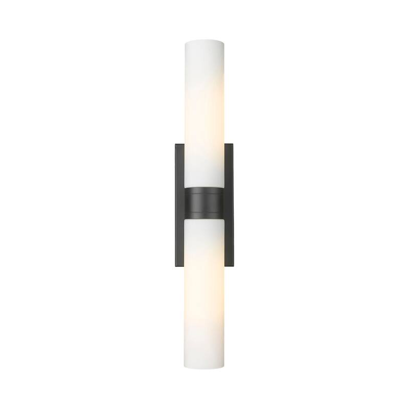 Innovations Lighting 617-2W-3-24 Ballston Urban Vanity Ballston Urban - Matte Black / Matte White