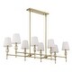 preview thumbnail 6 of 14, Uttermost Arques 8 Light Linear Chandelier - 48"W x 18.125"D x 14.5"H