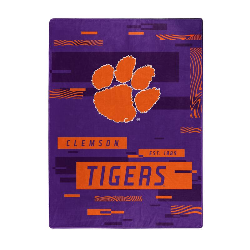NCAA Clemson Tigers Digitize Raschel Throw Blanket