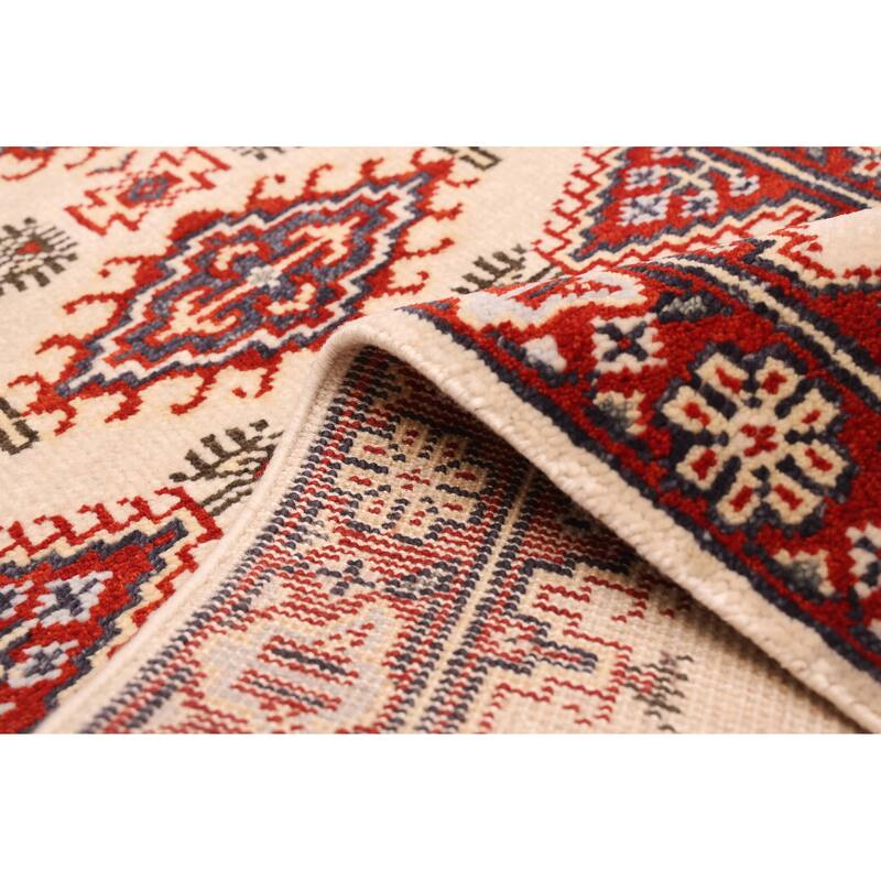 ECARPETGALLERY Hand-knotted Jules Serapi Cream Wool Rug - 2'7 x 8'0