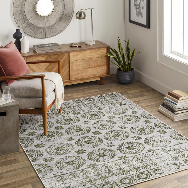 Livabliss Lavadora Updated Traditional Floral & Botanical Washable Area Rug