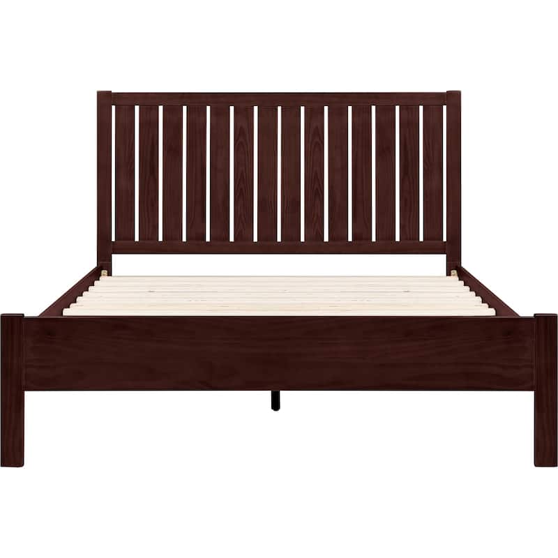 Graham Wooden Platform Bed with Slatted Headboard