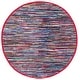preview thumbnail 39 of 49, SAFAVIEH Handmade Rag Rug Ljubika Casual Stripe Cotton Rug with Fringe 6' Round - Multi - Round