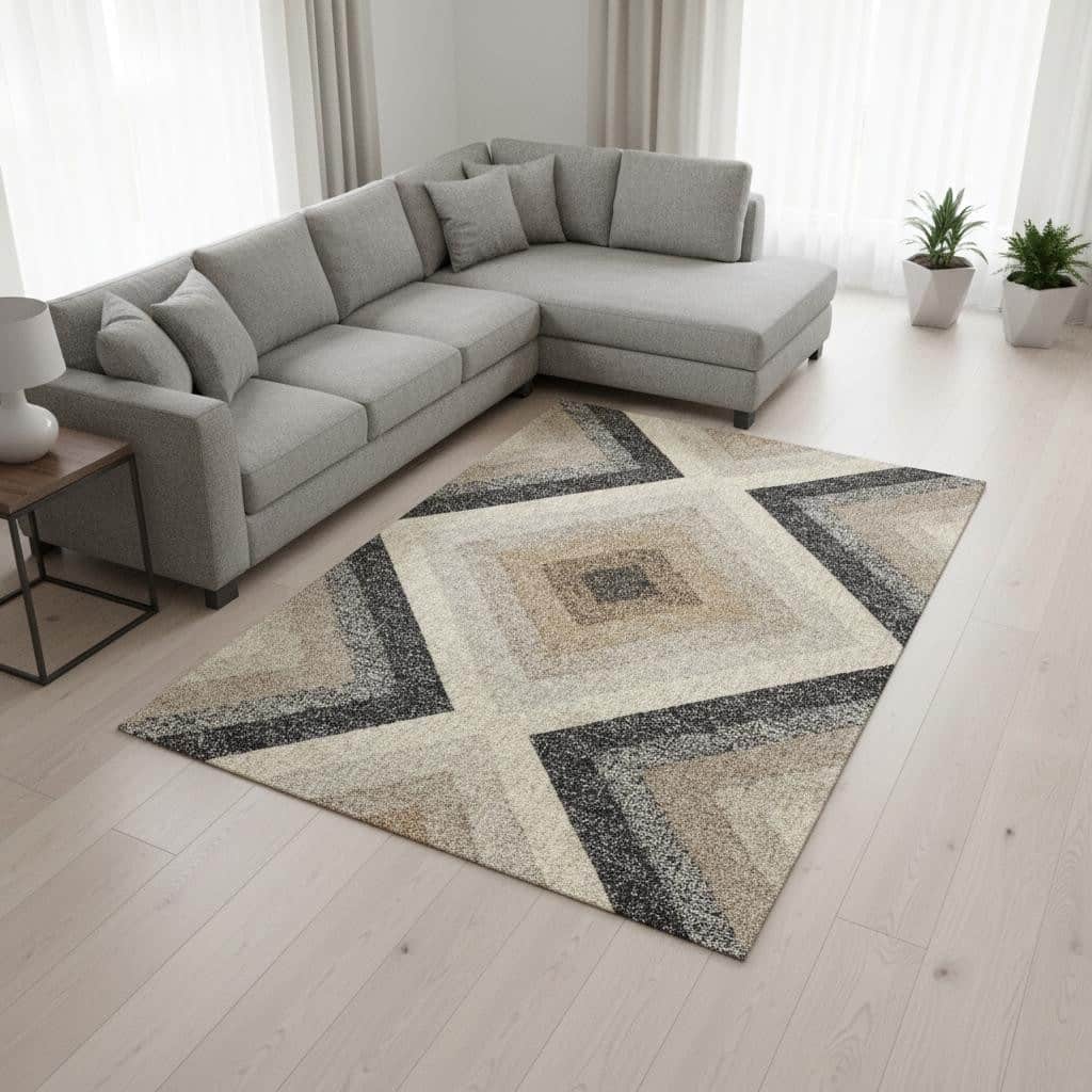 HomeRoots Geometric Modern Rectangle Area Rug - 8' X 11'