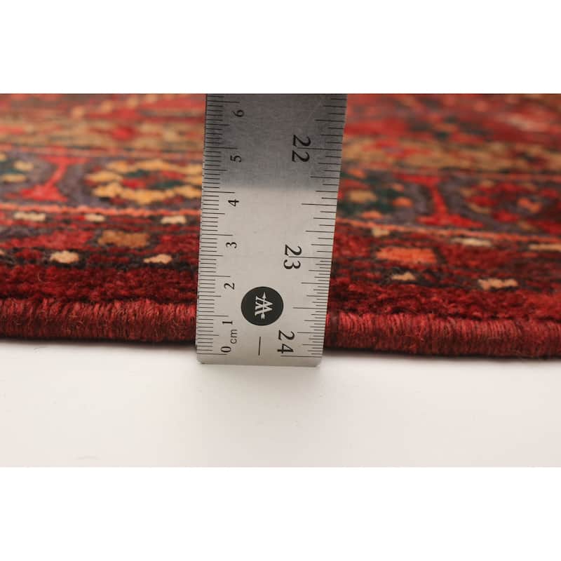ECARPETGALLERY Hand-knotted Andelz Red Wool Rug - 3'9 x 9'10