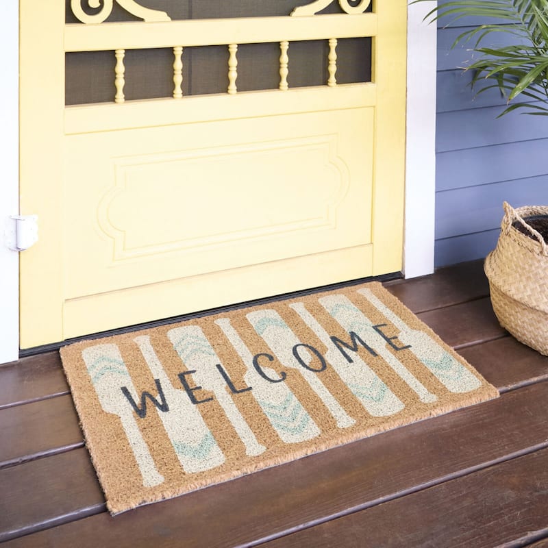 Welcome Lake Greeting 18" x 30" Doormat - 18" x 30" - 18" x 30" - White