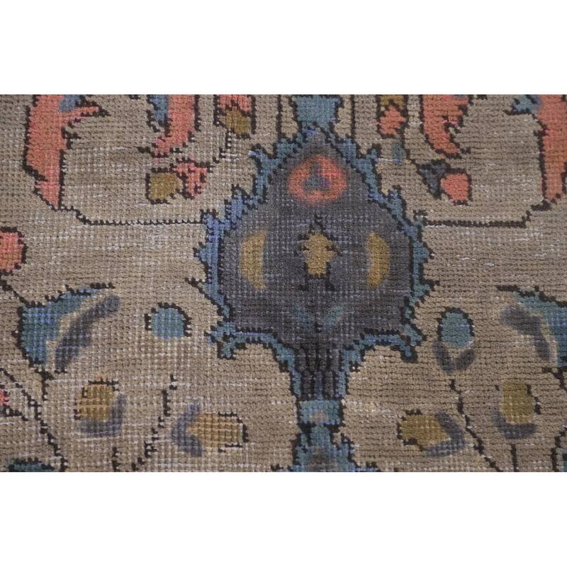 Distressed Over-Dyed Tabriz Persian Vintage Rug Handmade Wool Carpet - 6'9"x 9'6"