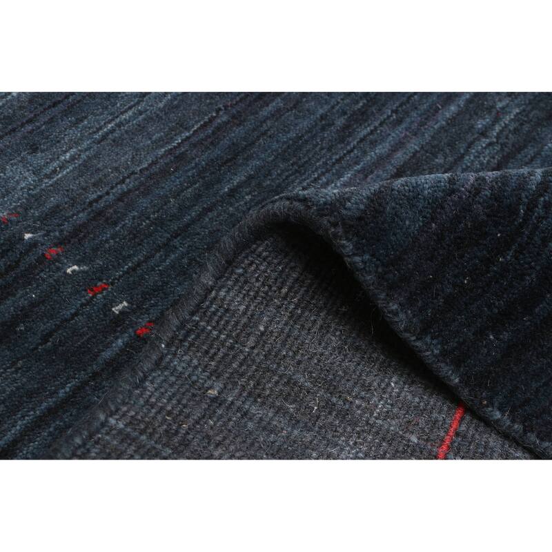 ECARPETGALLERY Hand Loomed Kashkuli Gabbeh Dark Navy Wool Rug - 3'1 x 4'8