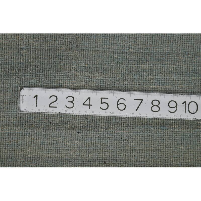 Blue & Green Gabbeh Oriental Foyer Rug Hand-Knotted Wool Carpet - 3'4"x 4'10"