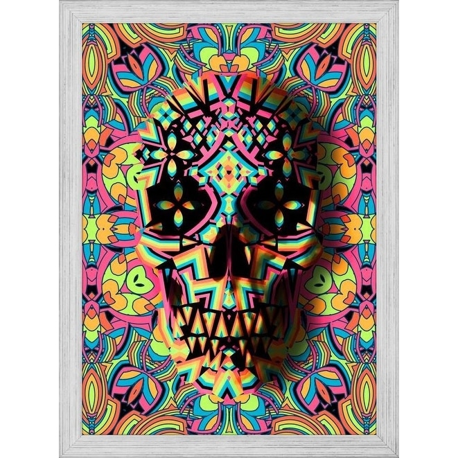 Shop Easy Art Prints Ali Gulec S Skull Geo Premium Canvas Art