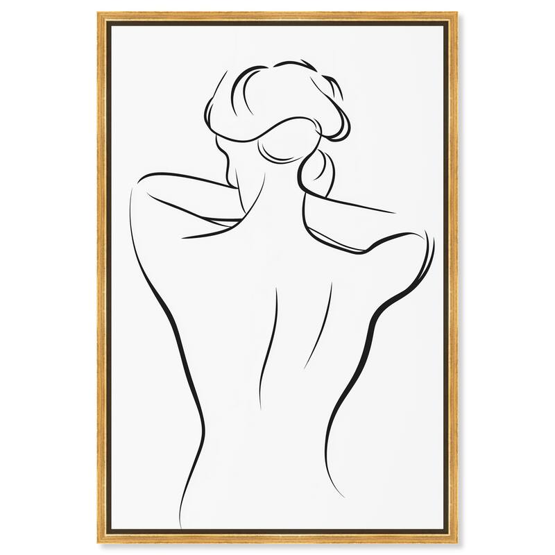 Woman in Contour II Canvas by Art Remedy - Gold - 16" x 24"