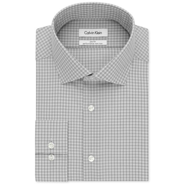 calvin klein slim fit white dress shirt