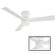 preview thumbnail 16 of 23, Axis 52 Inch Three Speed Indoor / Outdoor Smart Flush Mount Ceiling Fan with Six Speed DC Motor and LED Light. Matte White