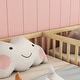 preview thumbnail 6 of 19, Double Twin Size Pine Wood Floor Bed with Fence, Guardrails, Without Door for Kids Girls Boys, No Need Spring Box