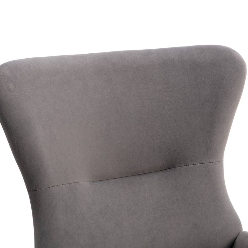Rocking Chair With High Backrest And Armrests