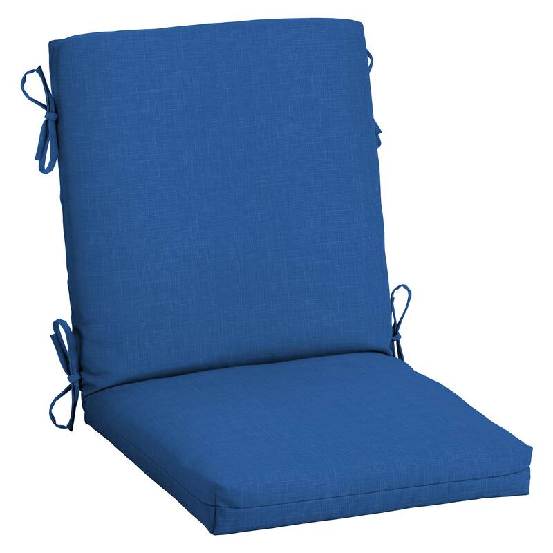 ARDEN Outdoor Midback Chair Cushion, 18 x 16.5 - Cobalt Blue Texture