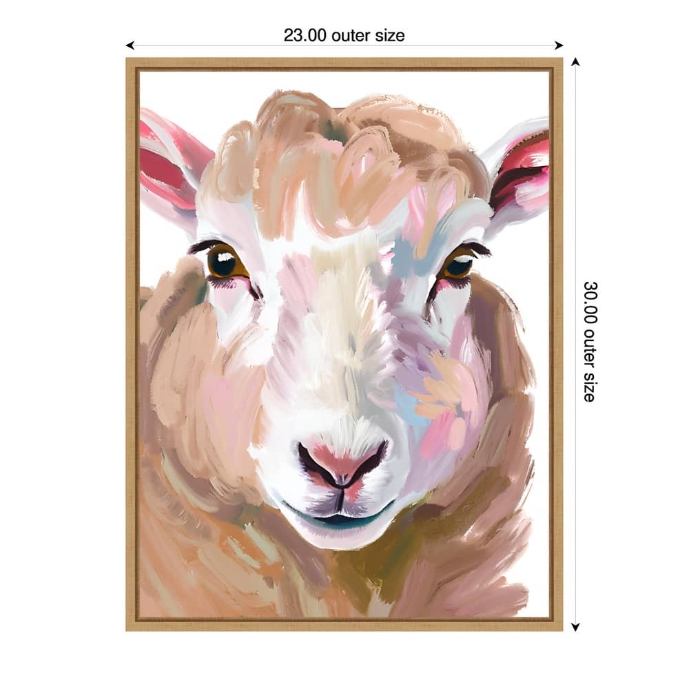 Schaf Sheep by Ohkimiko Framed Canvas Wall Art