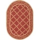 preview thumbnail 91 of 105, SAFAVIEH Handmade Chelsea Kimber Trellis French Country Wool Rug 4'6" x 6'6" Oval - Rust/Gold - Oval