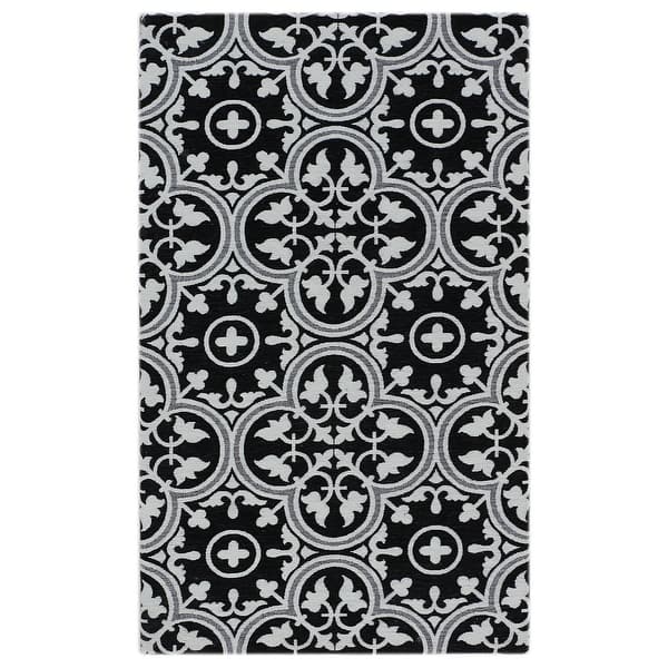 RugSmith Black Trellis Anti-Fatigue Kitchen Mat, 20