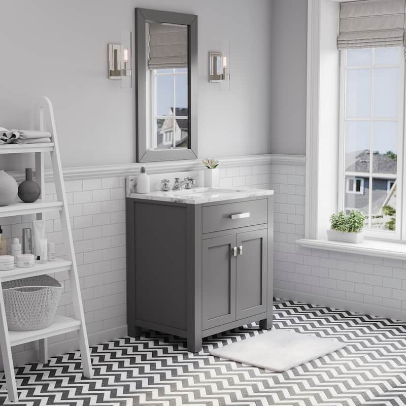 Water Creation Madison 30-inch Cashmere Grey Single Sink Bathroom Vanity